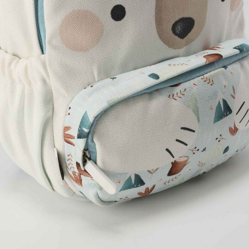 Zaino orso polare per bambini in formato A4 realizzato in cotone